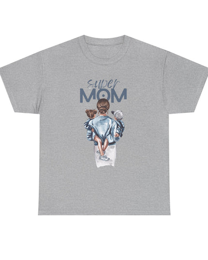 Super Mom Unisex Heavy Cotton Tee, Gift for Mothers Day