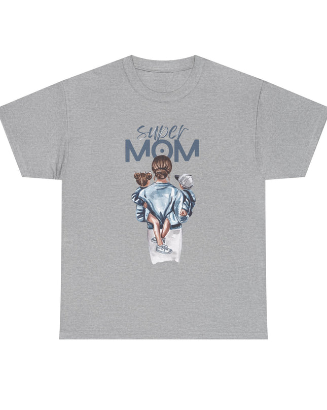 Super Mom Unisex Heavy Cotton Tee, Gift for Mothers Day