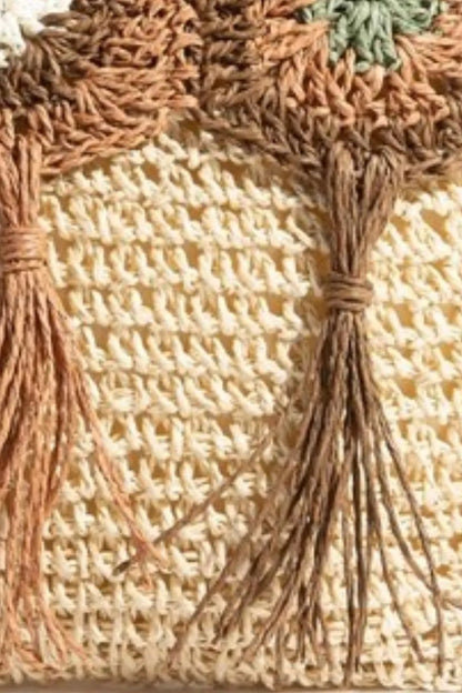 Fame Intricate Tassel Braided Crossbody Bag