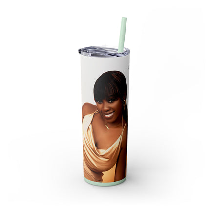 Chic Skinny Tumbler with Straw, 20oz | Stylish Drinkware for Every Occasion, Perfect Gift for Friends, Summer Vibes, Home & Office Decor