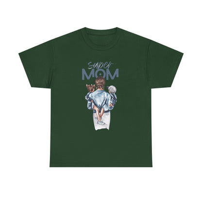 Super Mom Unisex Heavy Cotton Tee, Gift for Mothers Day