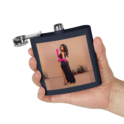 Chic Stainless Steel Flask, 6oz | Stylish Drinkware, Perfect for Parties, Gifts, Weddings, Hip Flasks, Travel