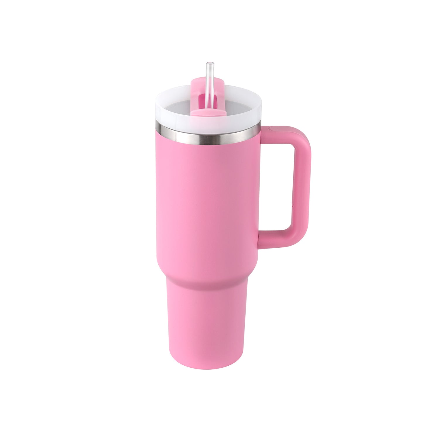 40 Oz Tumbler With Handle Straw Insulated, Stainless Steel Spill Proof Vacuum   For Car Gym Office Travel (No photo)