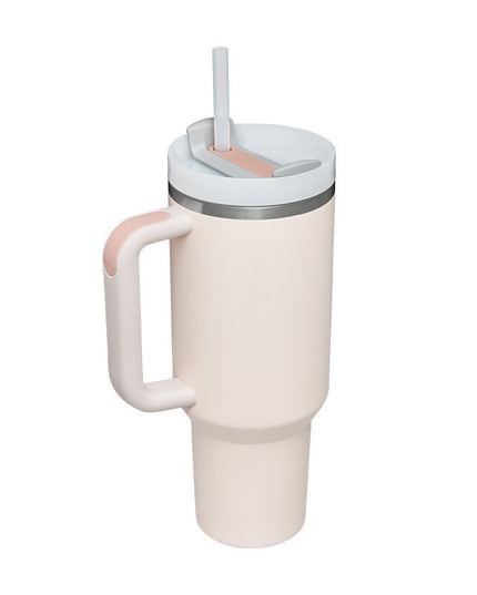 40 Oz Tumbler With Handle Straw Insulated, Stainless Steel Spill Proof Vacuum   For Car Gym Office Travel (No photo)