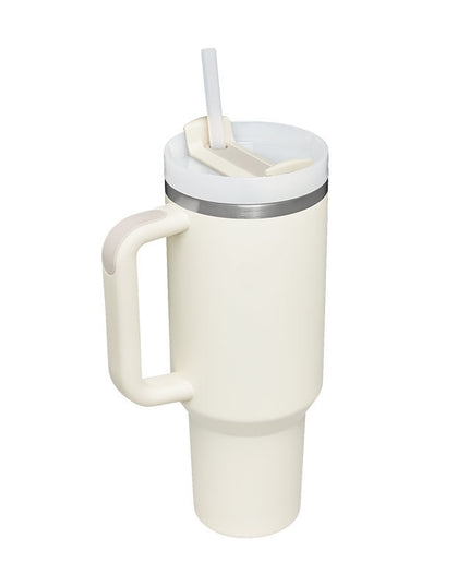 40 Oz Tumbler With Handle Straw Insulated, Stainless Steel Spill Proof Vacuum   For Car Gym Office Travel (No photo)
