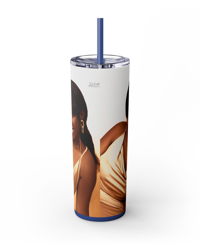 Chic Skinny Tumbler with Straw, 20oz | Stylish Drinkware for Every Occasion, Perfect Gift for Friends, Summer Vibes, Home & Office Decor