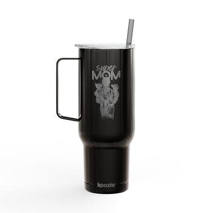 Super Mom Insulated Tumbler - 40oz Stainless Steel Cup for Coffee, Travel, Gifts, Personalization, Engraved Designs