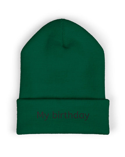 Birthday Embroidered Beanie, Classic Cuffed Hat, Personalized Winter Hat, Gift for Him/Her, Cozy Accessory for Celebrations