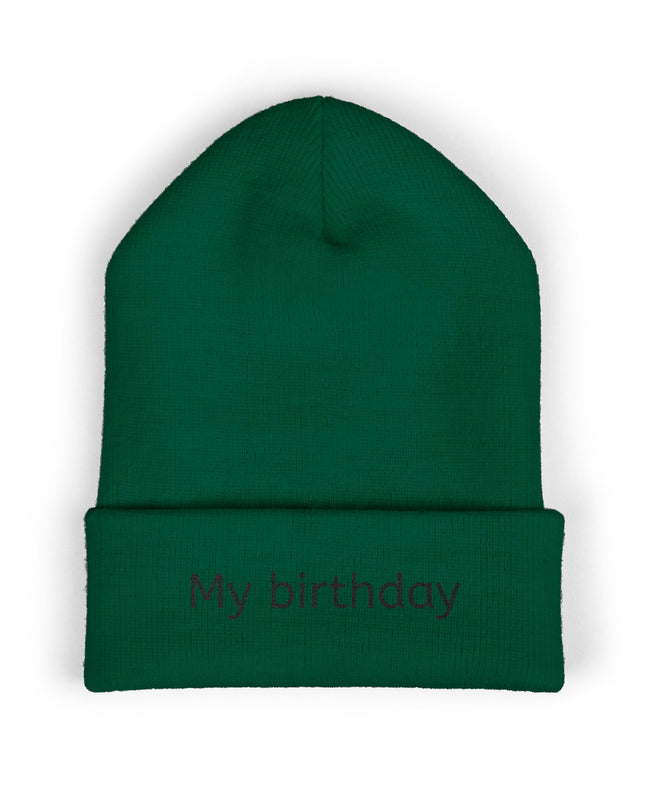 Birthday Embroidered Beanie, Classic Cuffed Hat, Personalized Winter Hat, Gift for Him/Her, Cozy Accessory for Celebrations