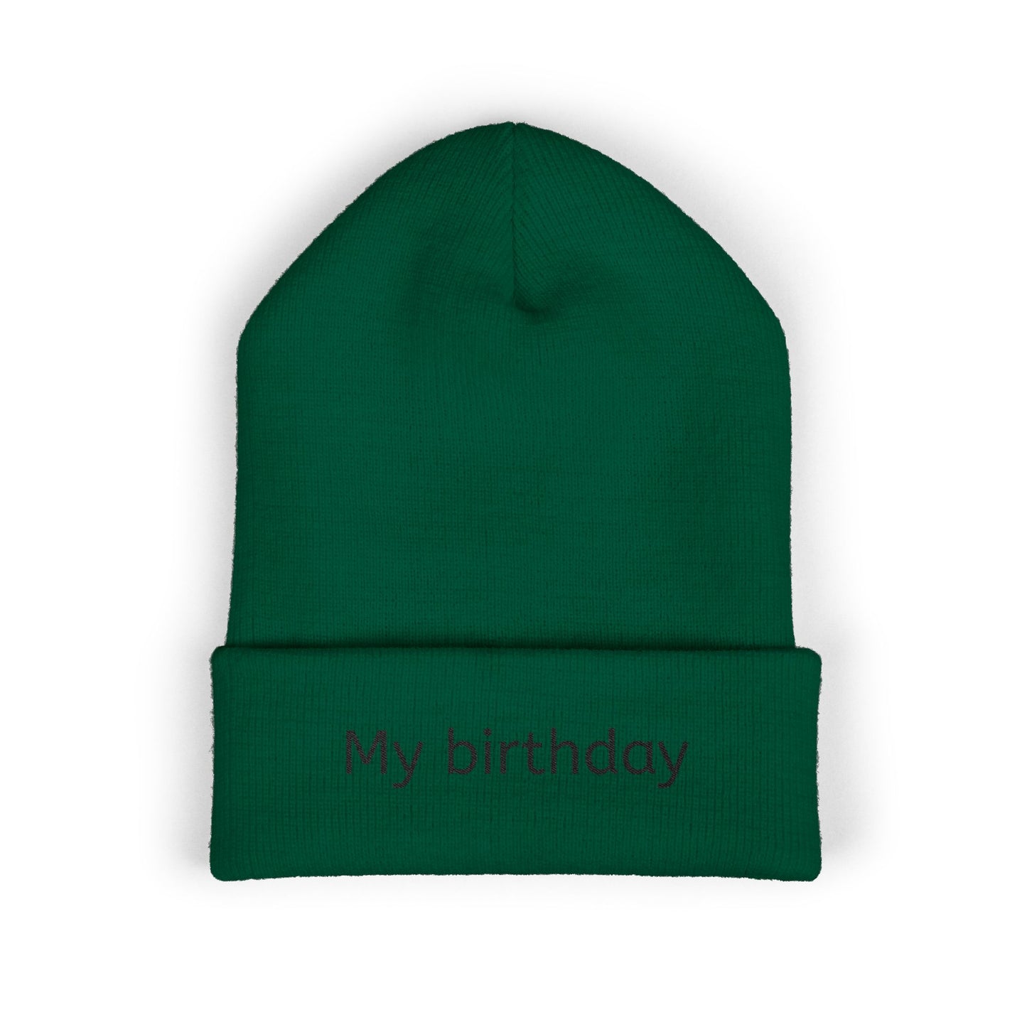 Birthday Embroidered Beanie, Classic Cuffed Hat, Personalized Winter Hat, Gift for Him/Her, Cozy Accessory for Celebrations