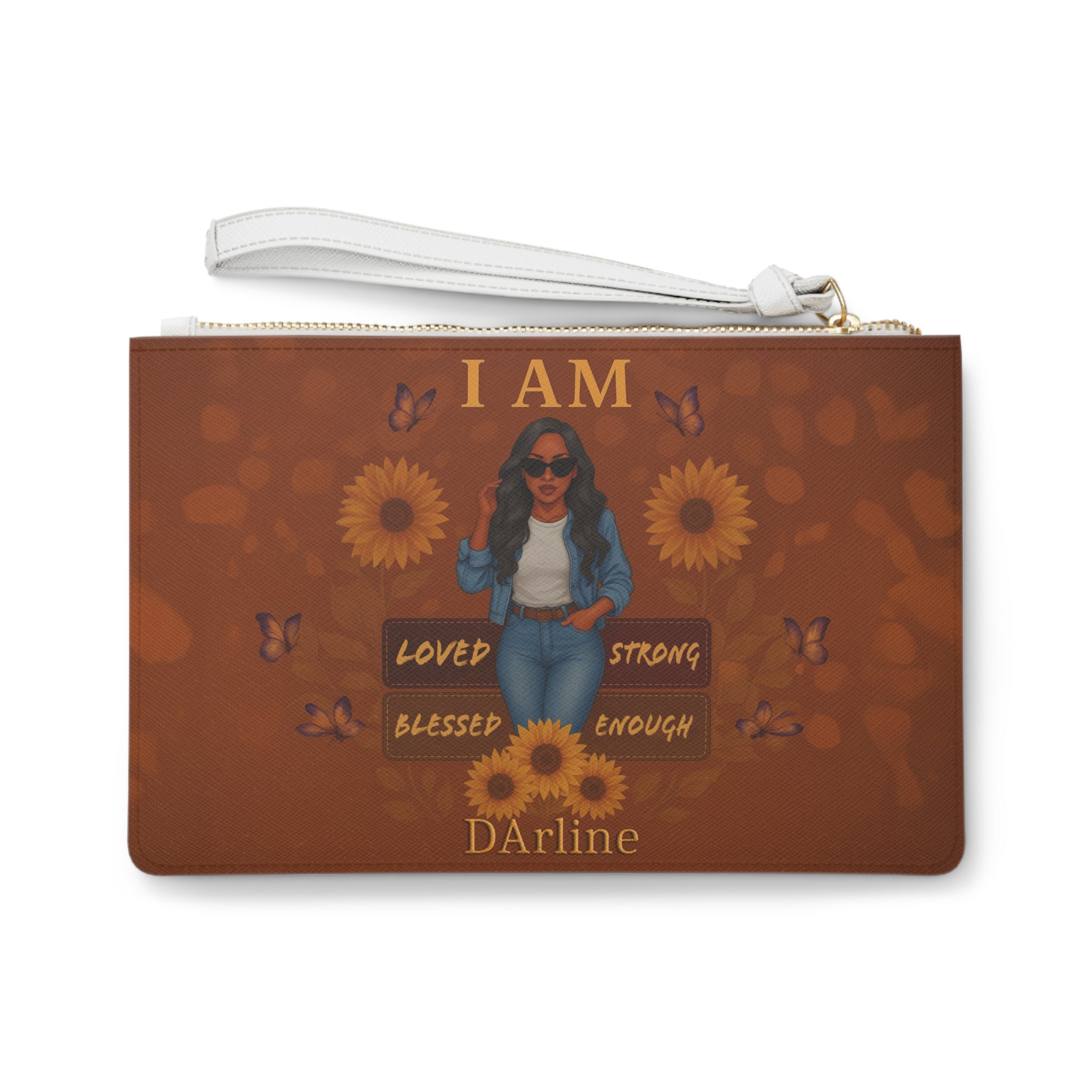 Empowered Woman Clutch Bag, Inspirational Gift, Fashion Accessory, Motivational Pouch, Birthday Gift, Confidence Bag