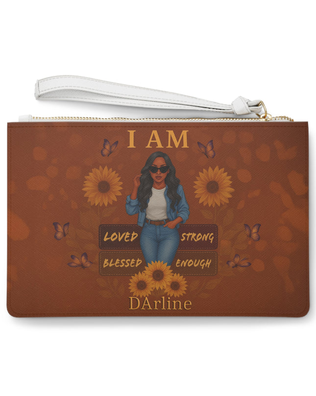 Empowered Woman Clutch Bag, Inspirational Gift, Fashion Accessory, Motivational Pouch, Birthday Gift, Confidence Bag