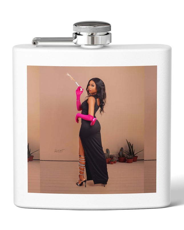 Chic Stainless Steel Flask, 6oz | Stylish Drinkware, Perfect for Parties, Gifts, Weddings, Hip Flasks, Travel