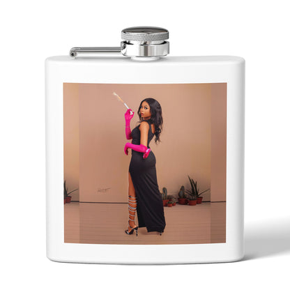 Chic Stainless Steel Flask, 6oz | Stylish Drinkware, Perfect for Parties, Gifts, Weddings, Hip Flasks, Travel