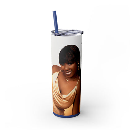 Chic Skinny Tumbler with Straw, 20oz | Stylish Drinkware for Every Occasion, Perfect Gift for Friends, Summer Vibes, Home & Office Decor
