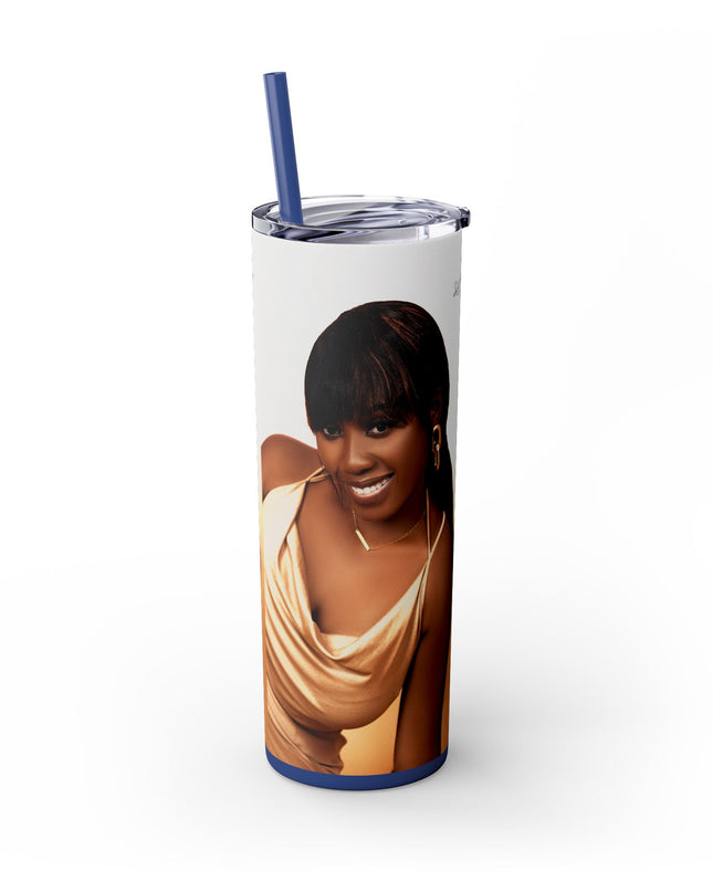 Chic Skinny Tumbler with Straw, 20oz | Stylish Drinkware for Every Occasion, Perfect Gift for Friends, Summer Vibes, Home & Office Decor