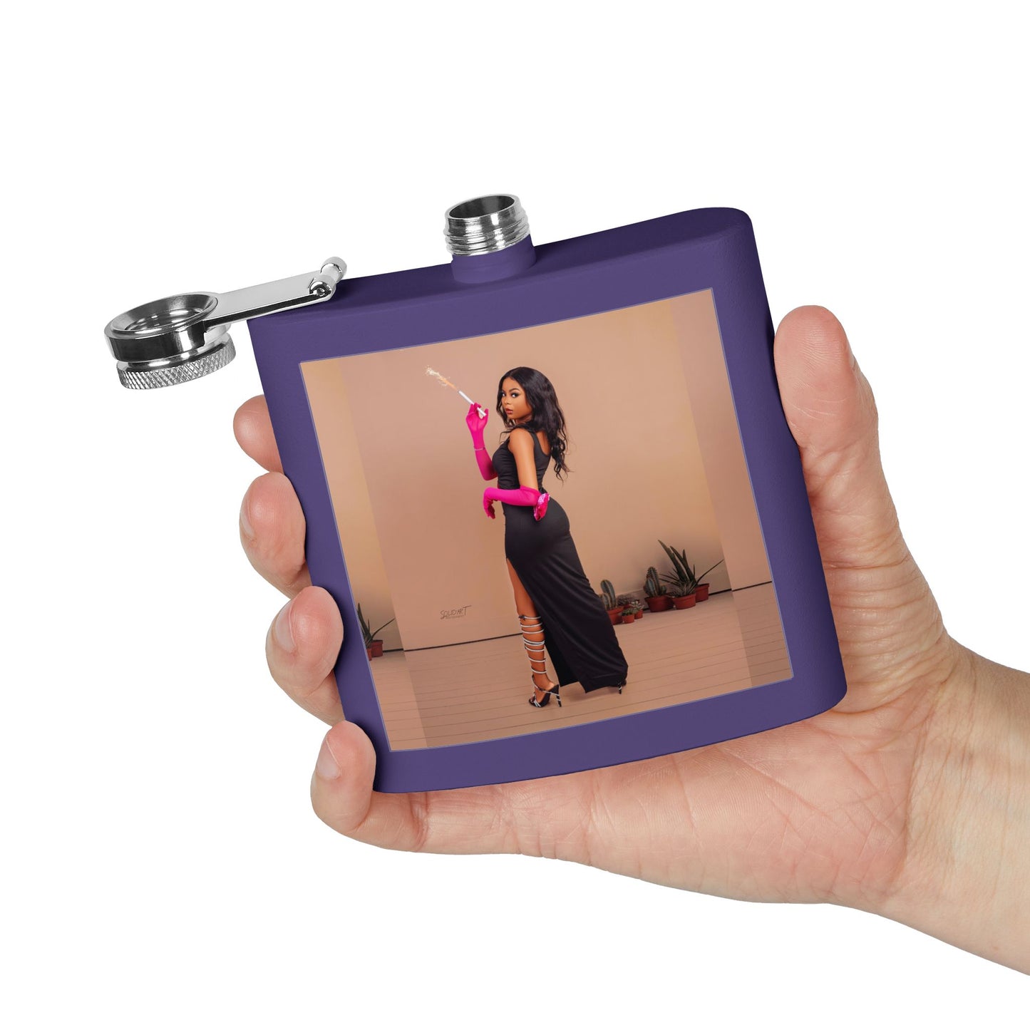 Chic Stainless Steel Flask, 6oz | Stylish Drinkware, Perfect for Parties, Gifts, Weddings, Hip Flasks, Travel