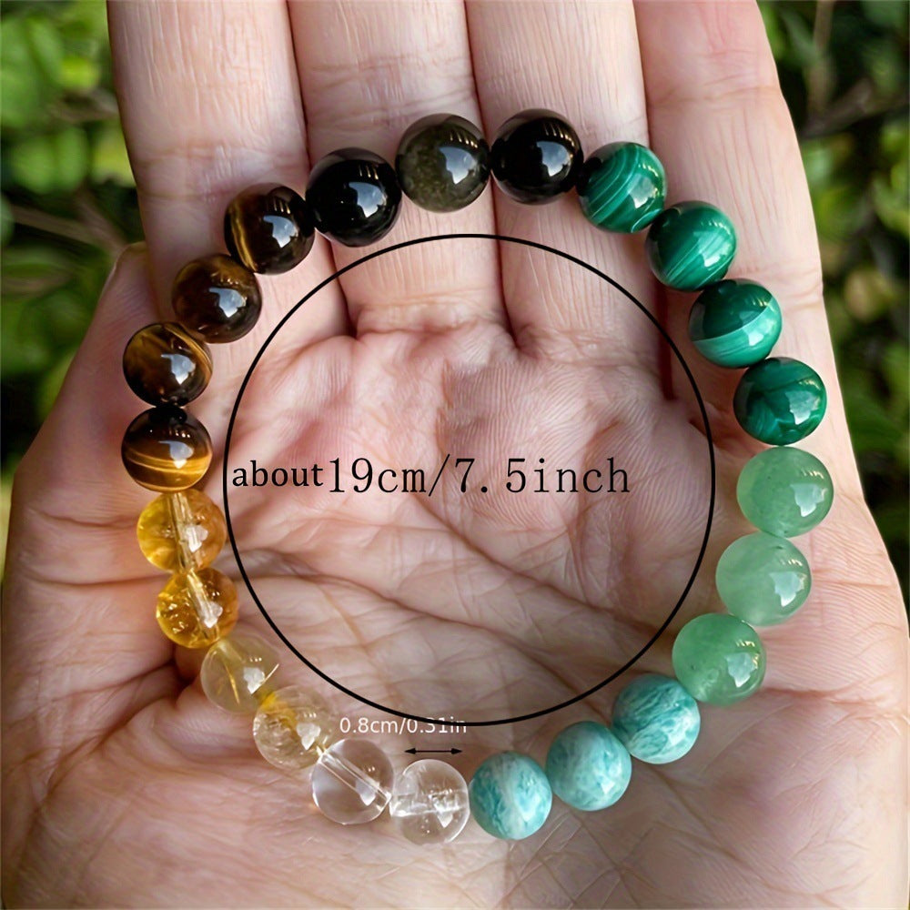 Universal Natural Stone Bracelet Citrine Dongling Stone Malachite Bracelet