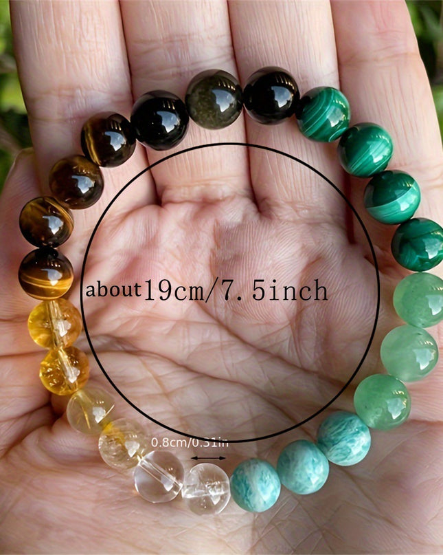Universal Natural Stone Bracelet Citrine Dongling Stone Malachite Bracelet