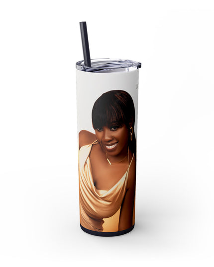 Chic Skinny Tumbler with Straw, 20oz | Stylish Drinkware for Every Occasion, Perfect Gift for Friends, Summer Vibes, Home & Office Decor