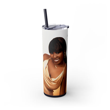 Chic Skinny Tumbler with Straw, 20oz | Stylish Drinkware for Every Occasion, Perfect Gift for Friends, Summer Vibes, Home & Office Decor