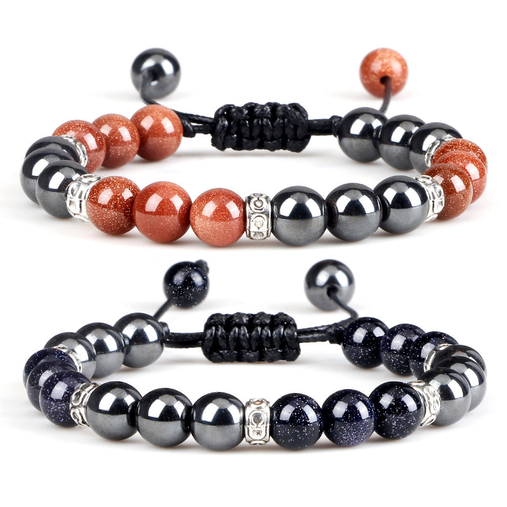 Haematite Yoga Bracelet Couple Woven Hand Strap