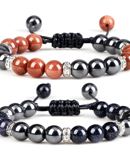 Haematite Yoga Bracelet Couple Woven Hand Strap