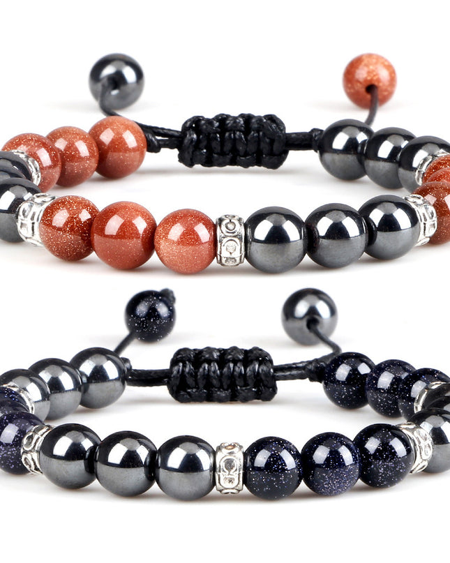 Haematite Yoga Bracelet Couple Woven Hand Strap
