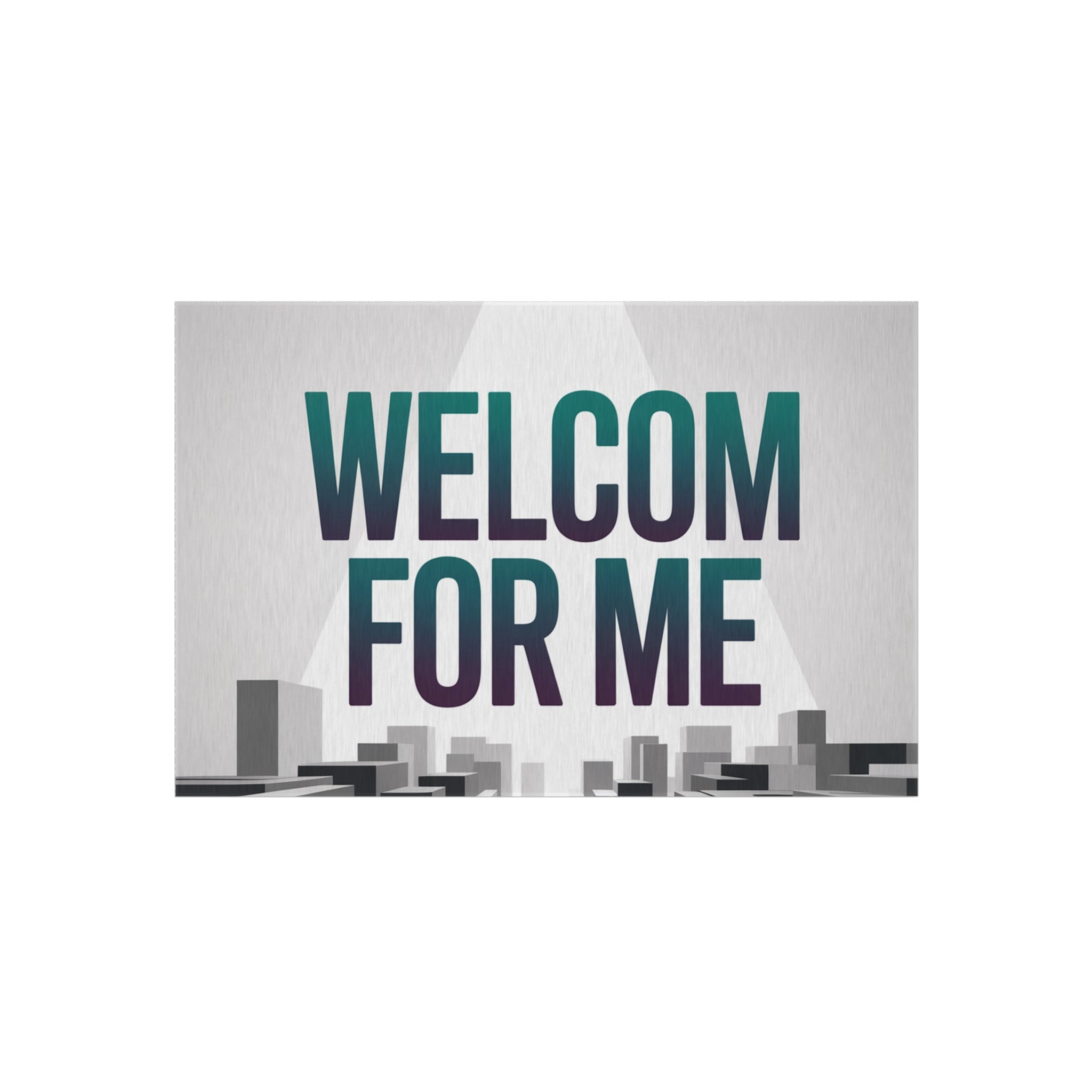 Stylish Outdoor Rug - Welcome For Me, Patio Mat, Garden Decor, Front Porch Welcome Mat, Modern Outdoor Living