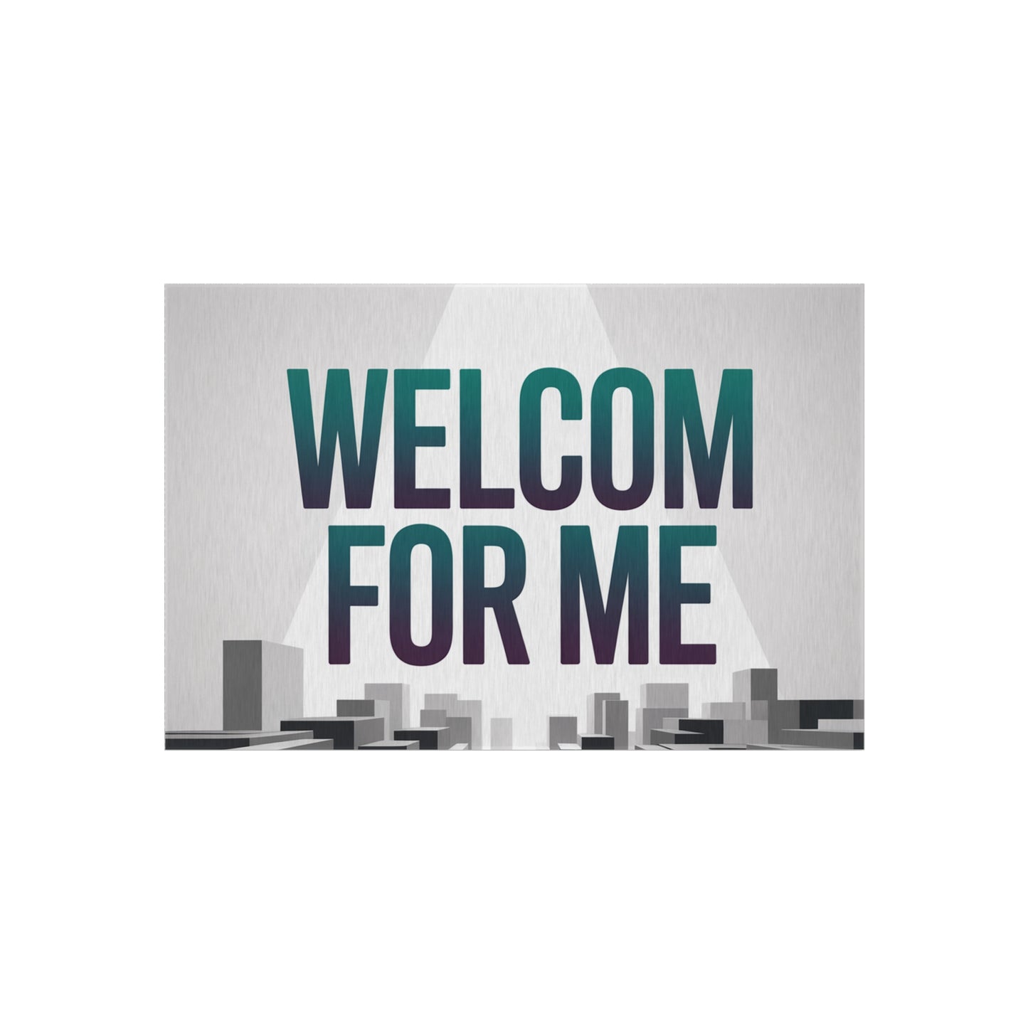 Stylish Outdoor Rug - Welcome For Me, Patio Mat, Garden Decor, Front Porch Welcome Mat, Modern Outdoor Living