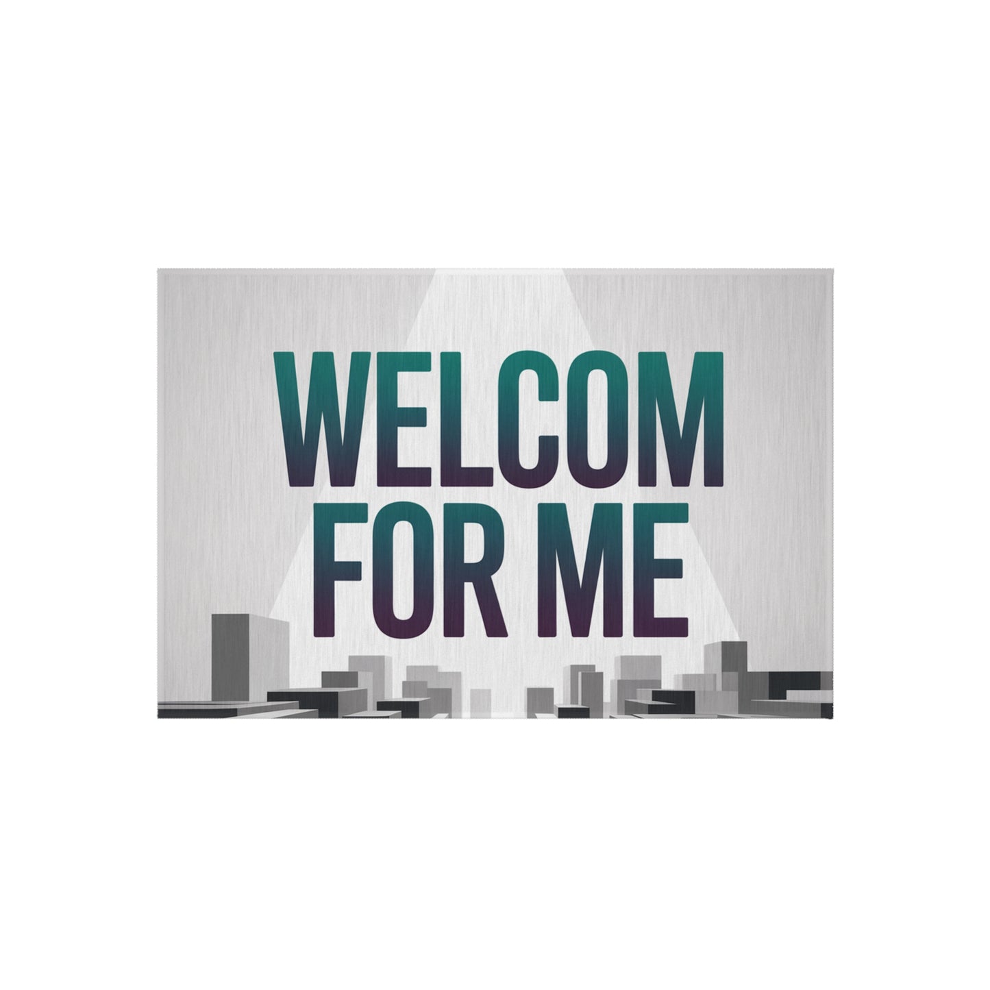 Stylish Outdoor Rug - Welcome For Me, Patio Mat, Garden Decor, Front Porch Welcome Mat, Modern Outdoor Living