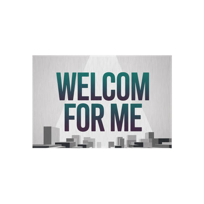 Stylish Outdoor Rug - Welcome For Me, Patio Mat, Garden Decor, Front Porch Welcome Mat, Modern Outdoor Living