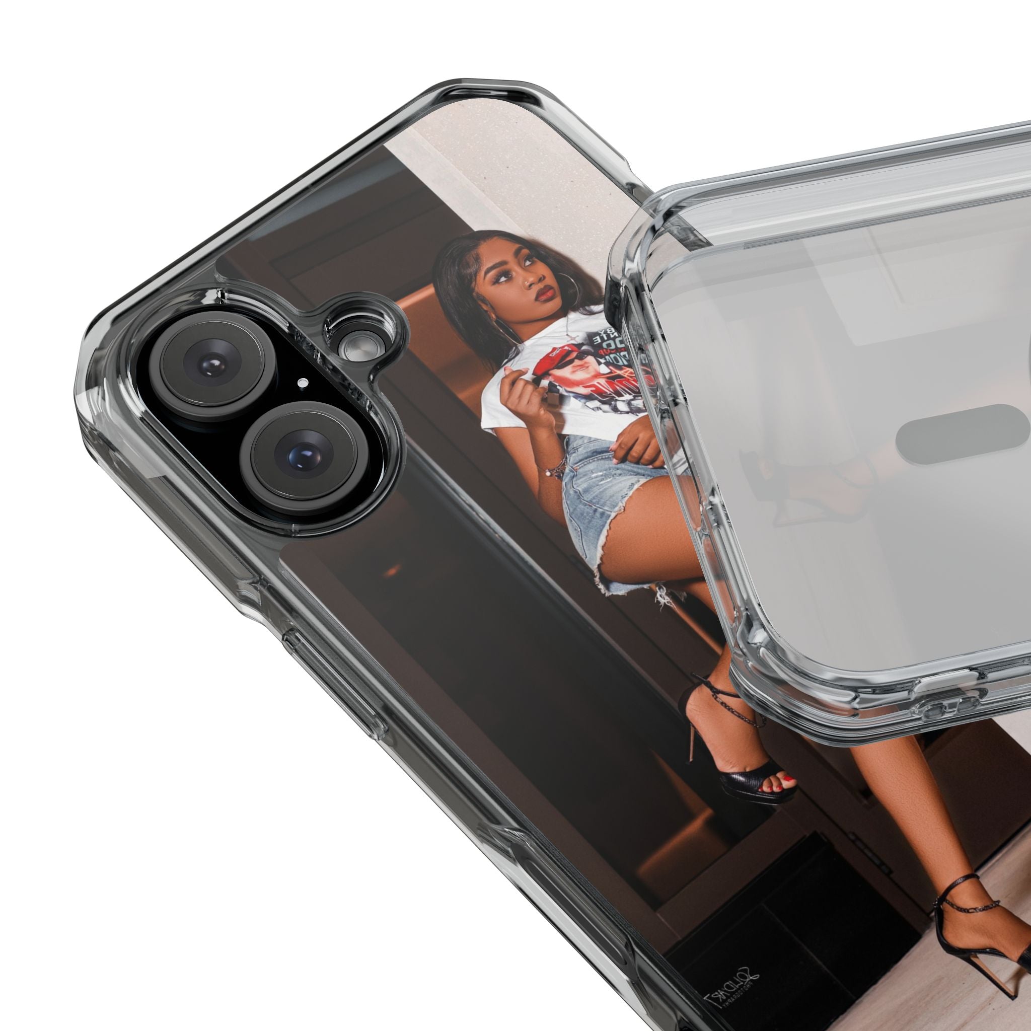 Stylish Magnetic Phone Case, Clear Impact Protector, Customizable