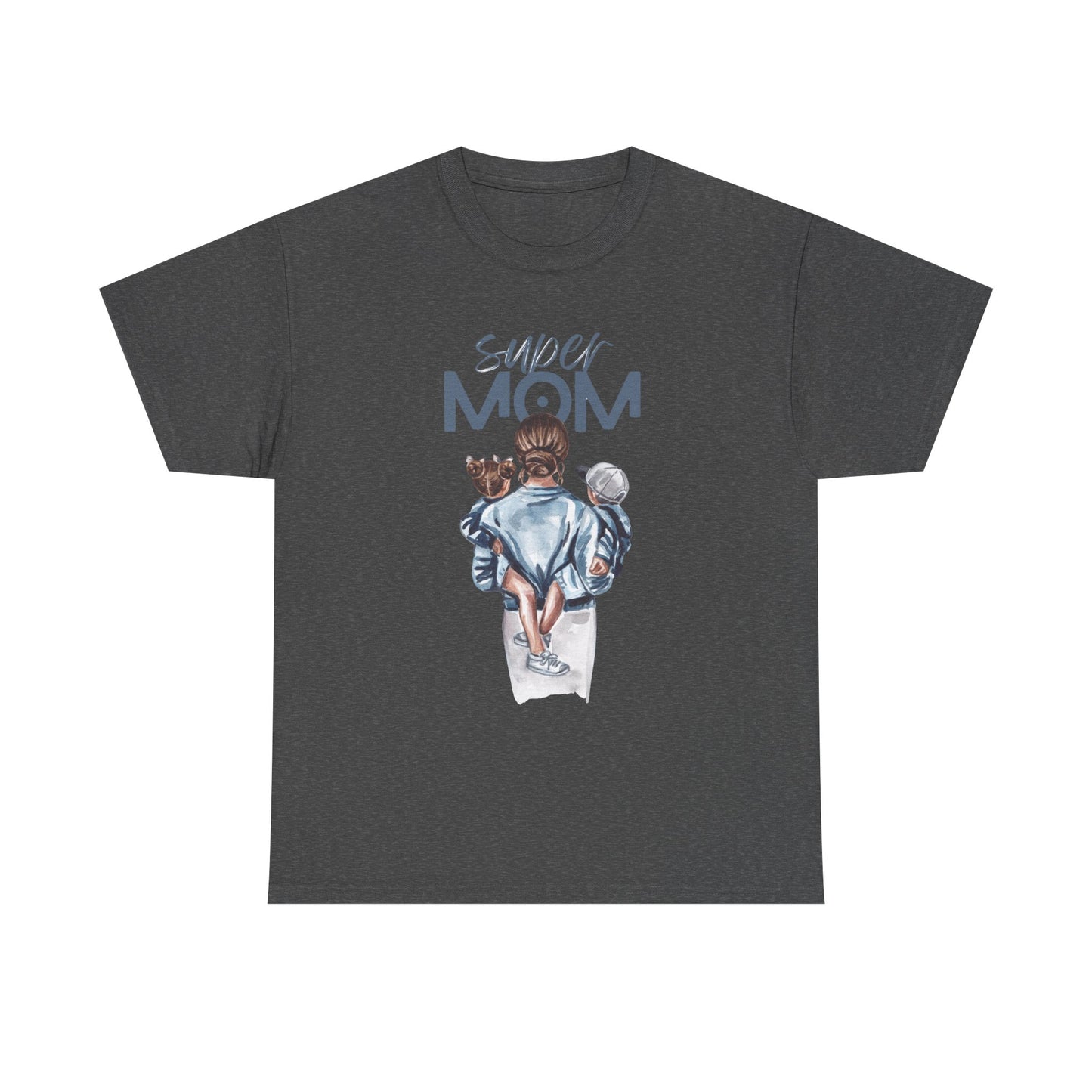 Super Mom Unisex Heavy Cotton Tee, Gift for Mothers Day