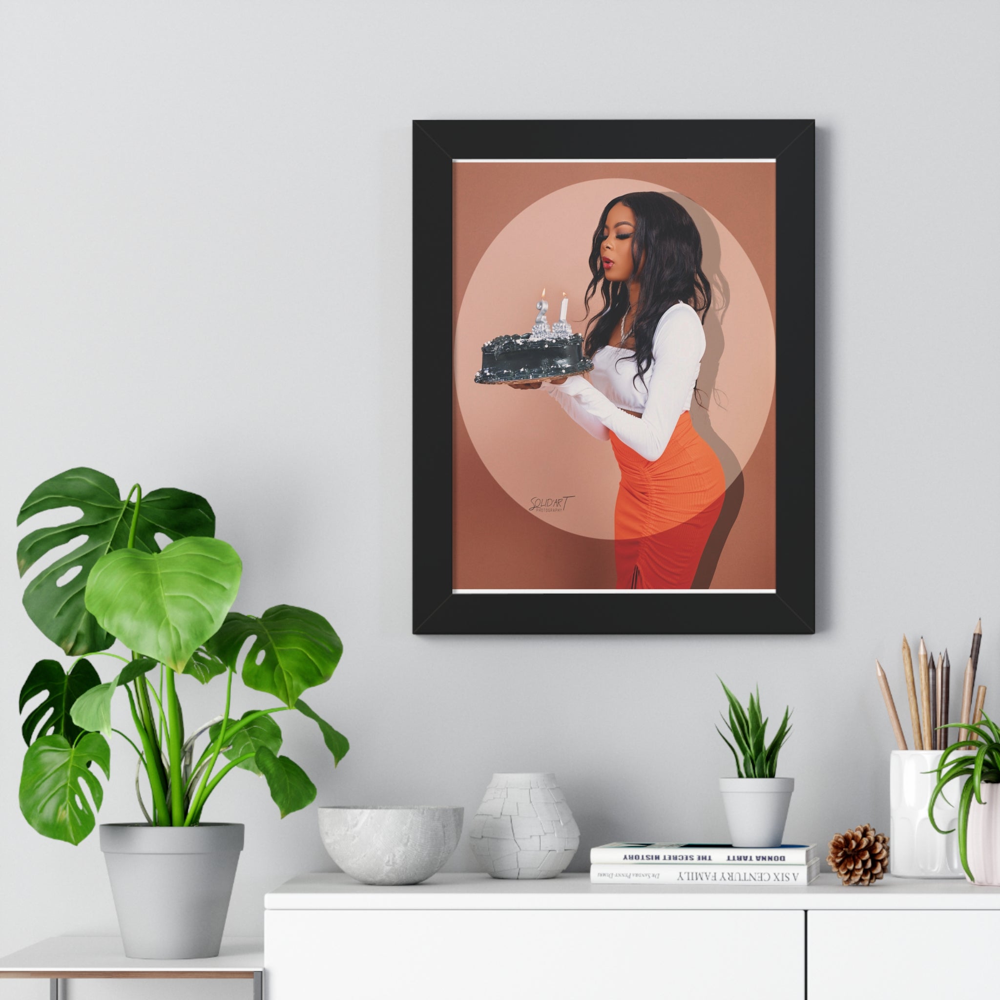 Chic Framed Vertical Poster, Home Decor, Wall Art, Modern Elegance, Birthday Gift, Stylish Artwork