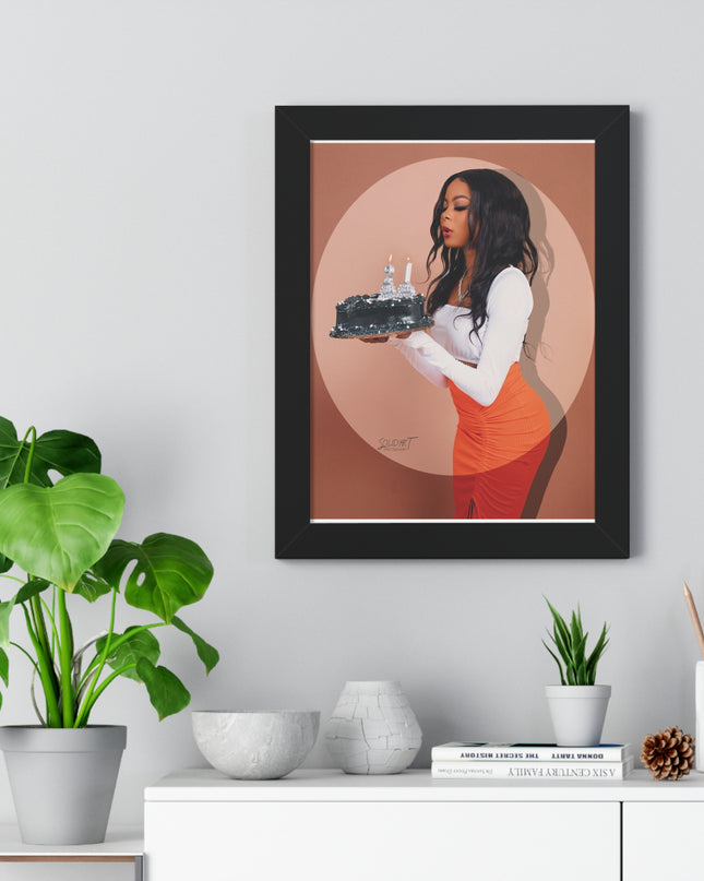 Chic Framed Vertical Poster, Home Decor, Wall Art, Modern Elegance, Birthday Gift, Stylish Artwork