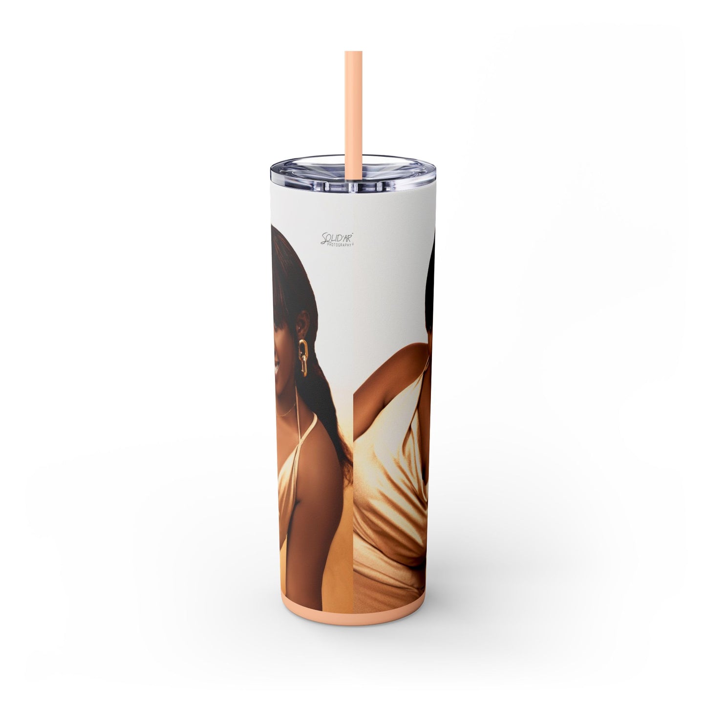 Chic Skinny Tumbler with Straw, 20oz | Stylish Drinkware for Every Occasion, Perfect Gift for Friends, Summer Vibes, Home & Office Decor