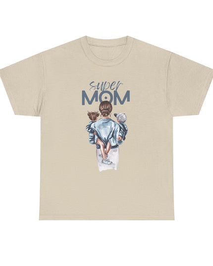 Super Mom Unisex Heavy Cotton Tee, Gift for Mothers Day