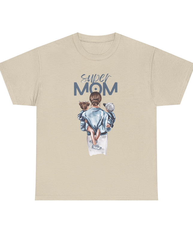 Super Mom Unisex Heavy Cotton Tee, Gift for Mothers Day