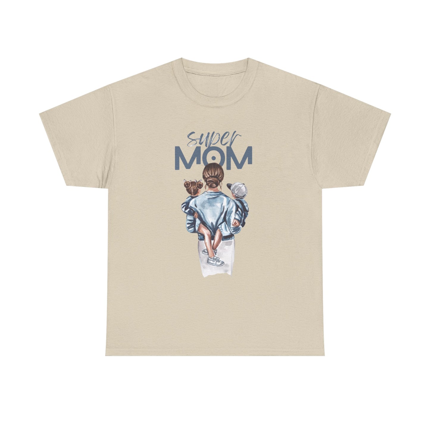 Super Mom Unisex Heavy Cotton Tee, Gift for Mothers Day