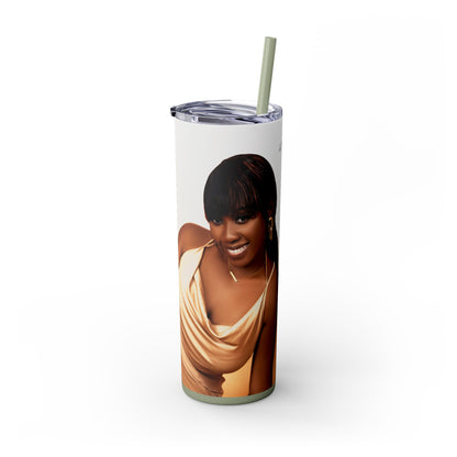 Chic Skinny Tumbler with Straw, 20oz | Stylish Drinkware for Every Occasion, Perfect Gift for Friends, Summer Vibes, Home & Office Decor
