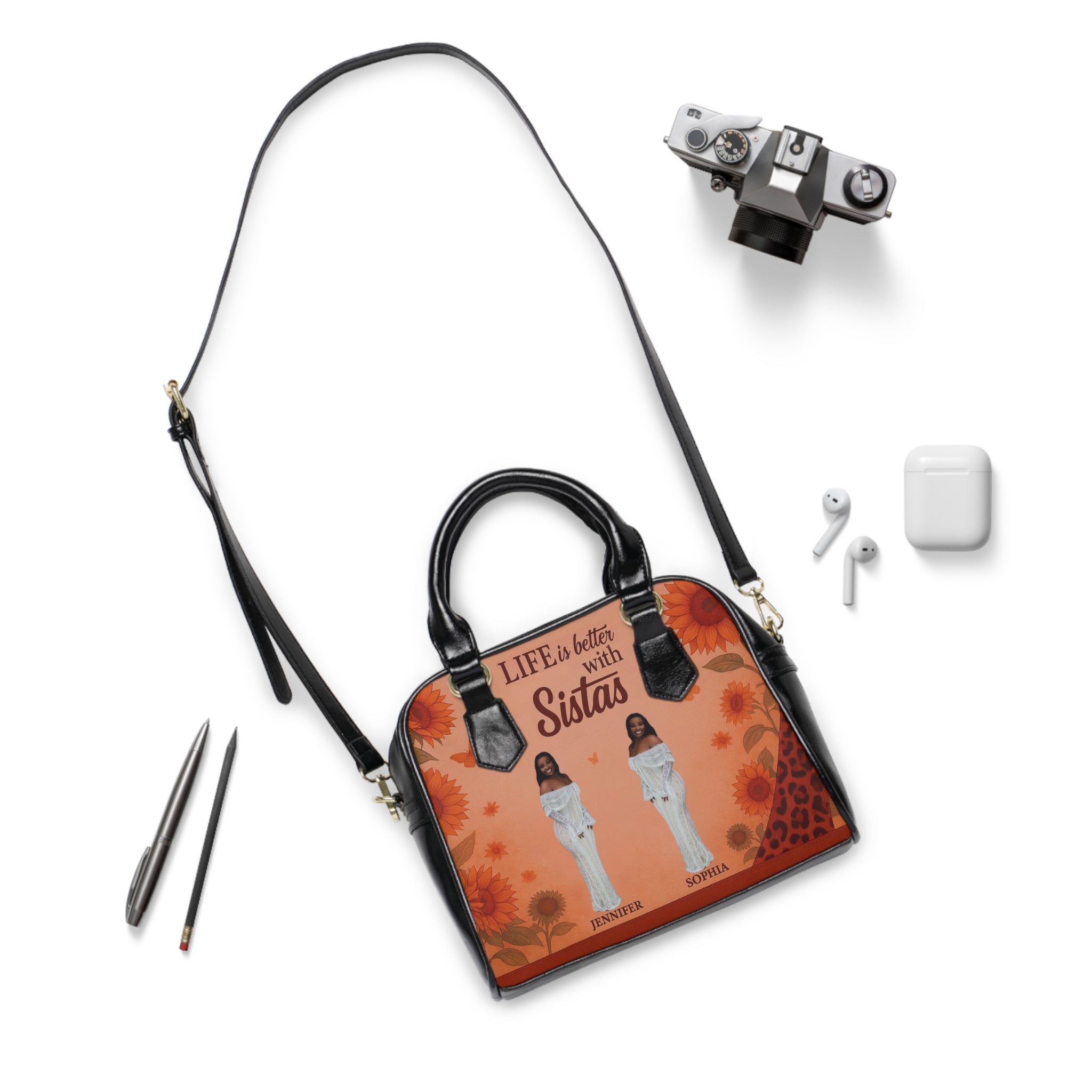 Vibrant Sisterhood Shoulder Handbag, Stylish Tote, Gifts for Friends