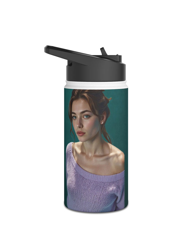 Artistic Stainless Steel Water Bottle | Vintage Style, Eco-Friendly Drinkware, Perfect Gift, Fitness Companion, Stylish Hydration