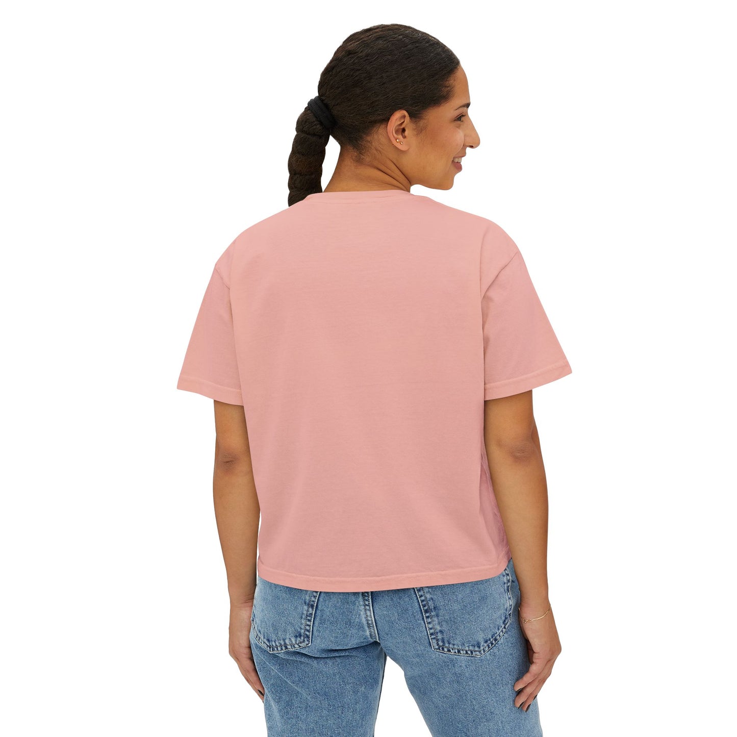 Cute Alien Graphic Women's Boxy Tee, Casual T-Shirt for Fun Vibes