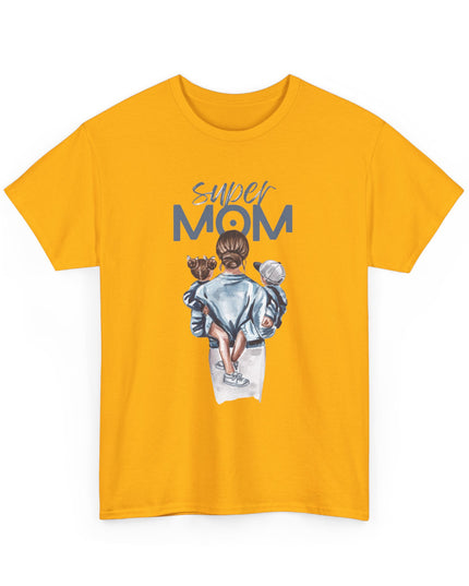 Super Mom Unisex Heavy Cotton Tee, Gift for Mothers Day