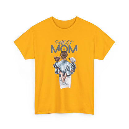 Super Mom Unisex Heavy Cotton Tee, Gift for Mothers Day