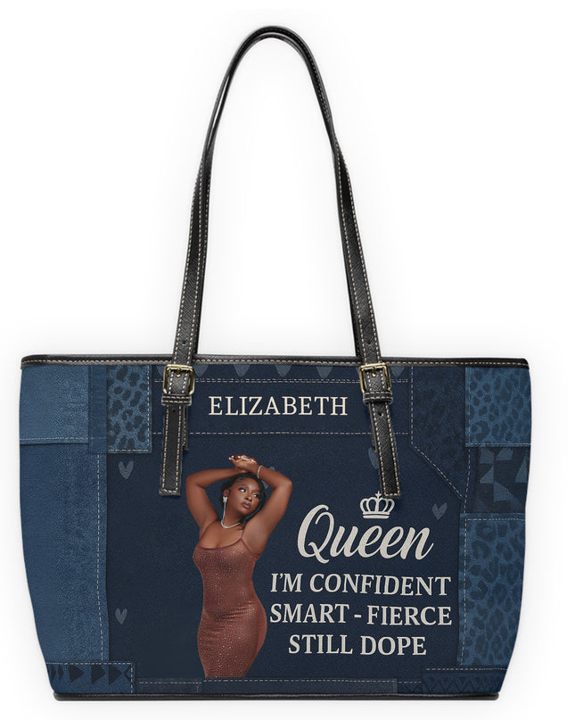 Queen Empowerment PU Leather Shoulder Bag, Stylish Tote, Gift for Her,