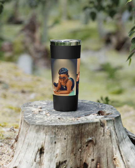 Chic Copper Tumbler with Stylish Artwork, Insulated Travel Cup, Reusable Coffee Mug, Unique Gift for Mom, Black Girl Magic, Perfect [...]