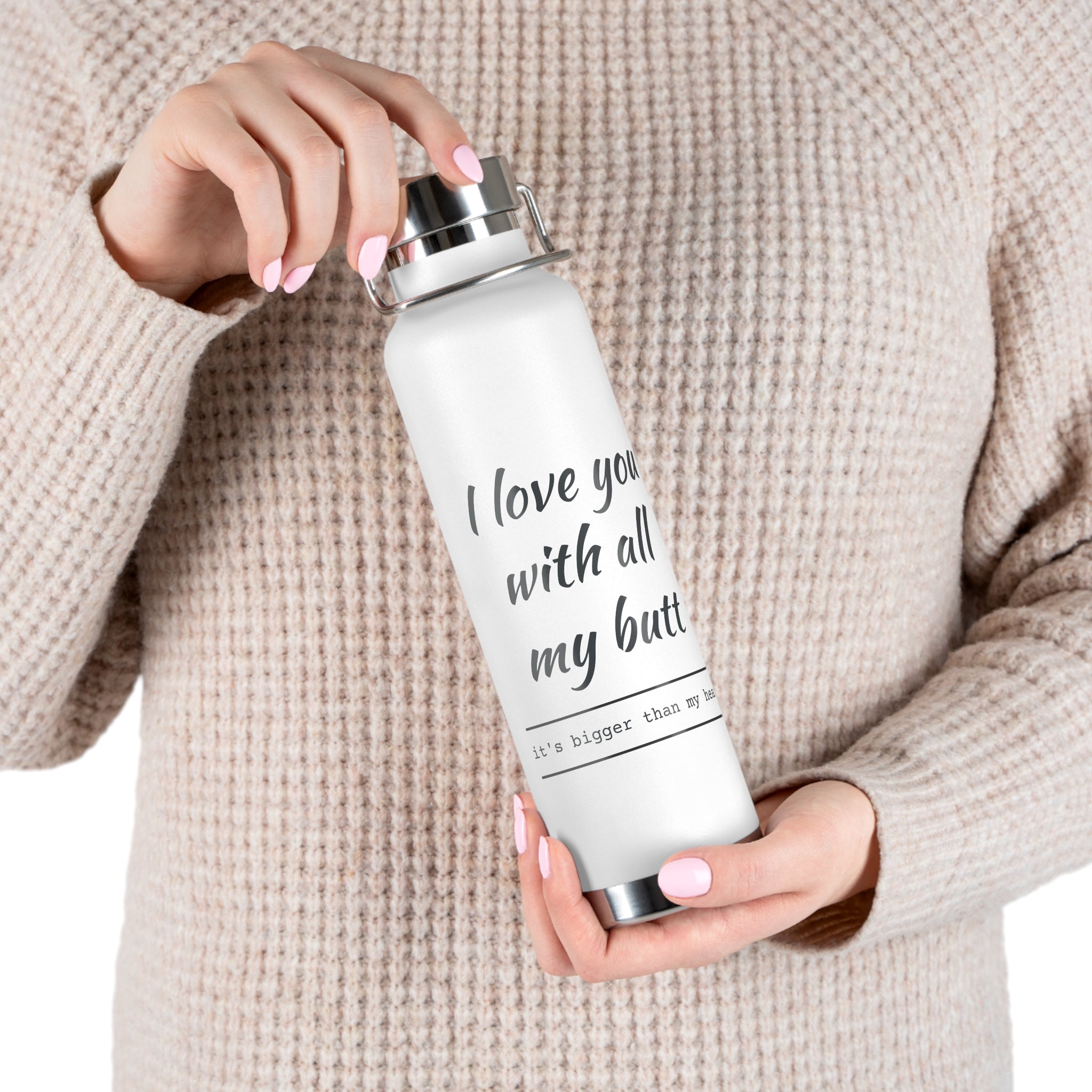 Funny Insulated Water Bottle, Gift for Girlfriend, Cute Hydration Flask, Unique Travel Mug, Cute Gift for Her, Wedding, Anniversary