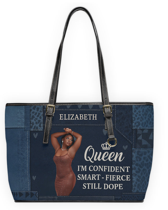 Queen Empowerment PU Leather Shoulder Bag, Stylish Tote, Gift for Her,